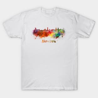 Aberdeen skyline in watercolor T-Shirt